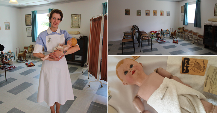 The 1950s NHS Clinic inside the Welfare Hall at Beamish Museum, County Durham